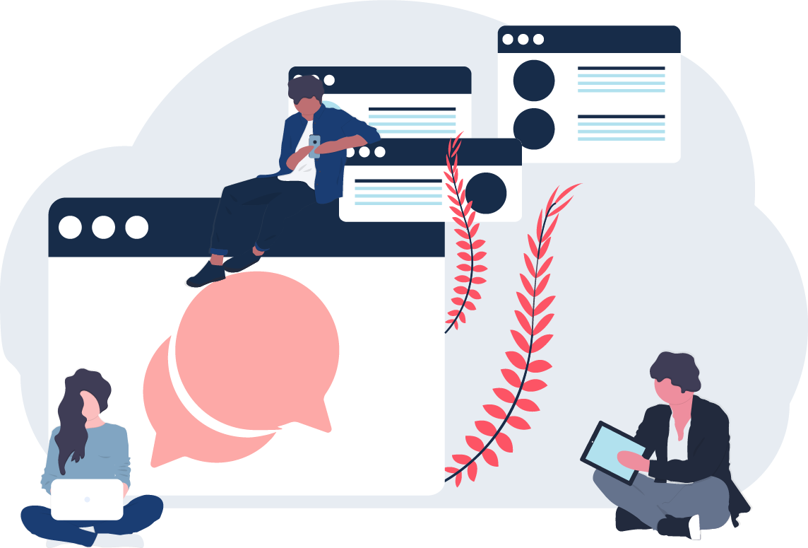 CampusQ Contact us form illustration